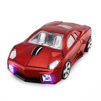 3d 2 4g usb wireless mouse sport car design computer mause with light red cool mice for laptop pc boys kids christmas gift