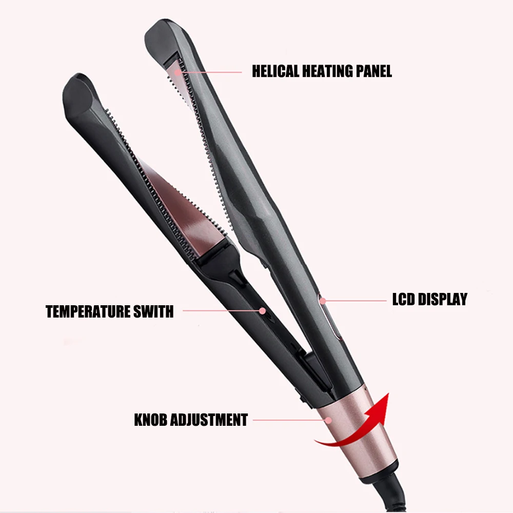 Щипцы для завивки волос 2 в 1 профессиональная электрическая плойка утюжок