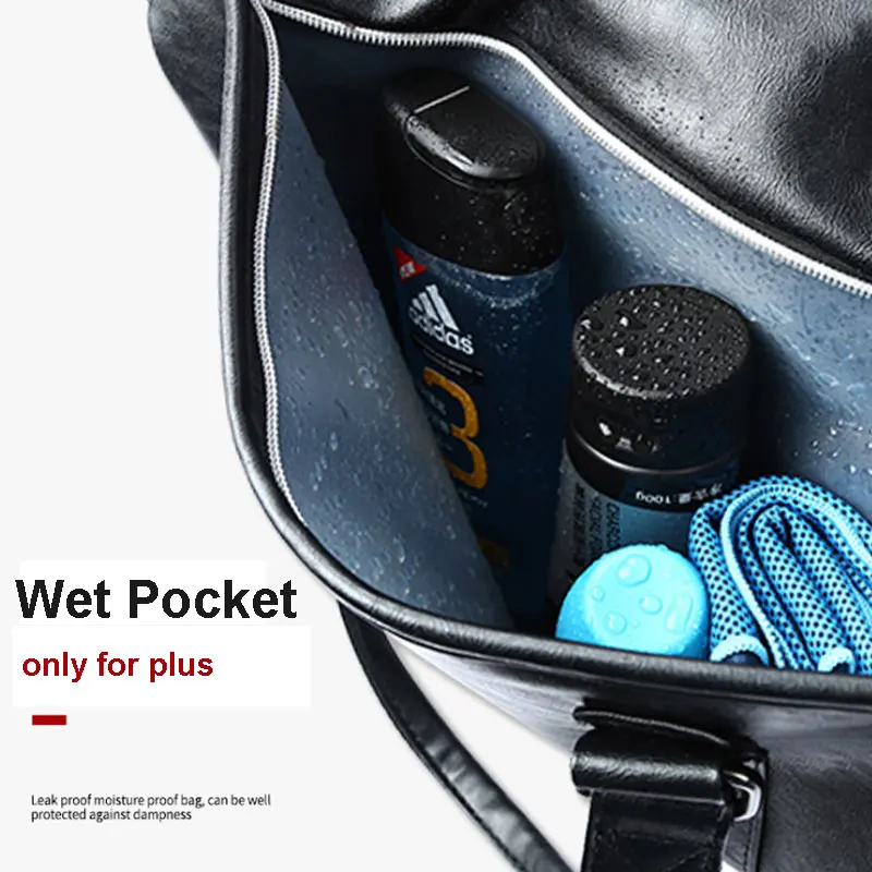Men Gym Bag Leather Sports Bags Big Male Training Handbag for Shoes Lady Fitness Travel Luggage Shoulder Dry Wet Bag Sport XA74D