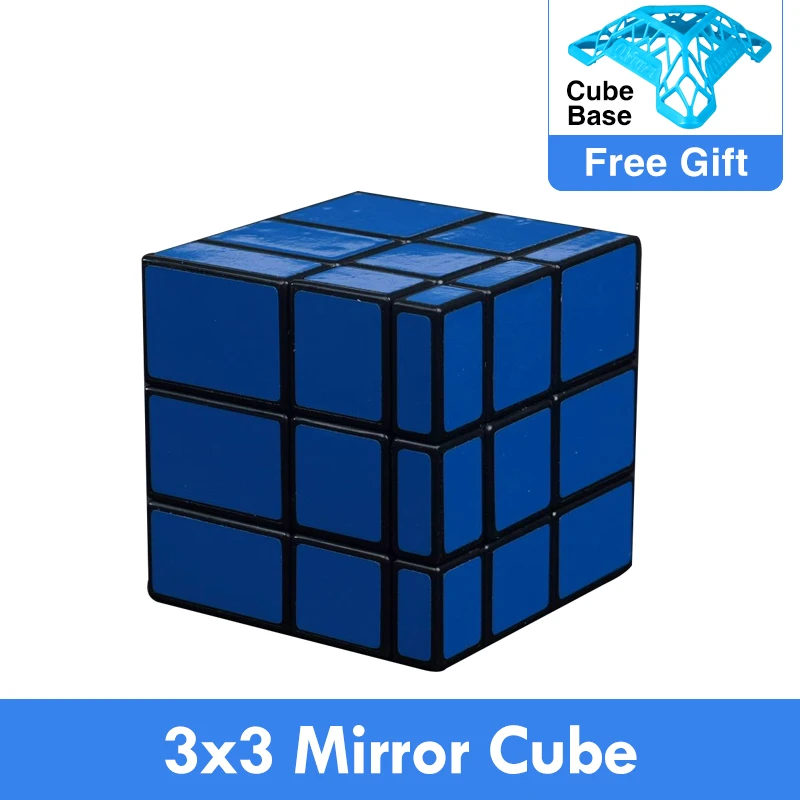 Новый зеркальный куб Z cube 3x3 магический с импортной пленкой синий и розовый