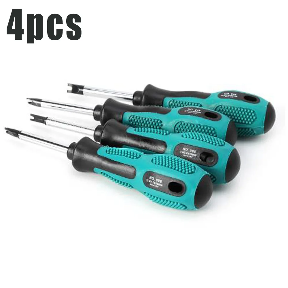 

4pcs U-Fork Type Screwdriver Bit Magnetic Slot Household Repair 1.7/2/2.3/2.6mm
