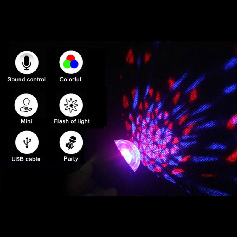 RGB диско-шар светильник щение для дискотеки диджея светодиодный прожектор