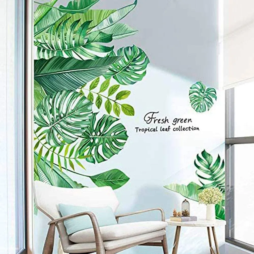 Зеленые тропические листья настенное украшение для гостиной спальни