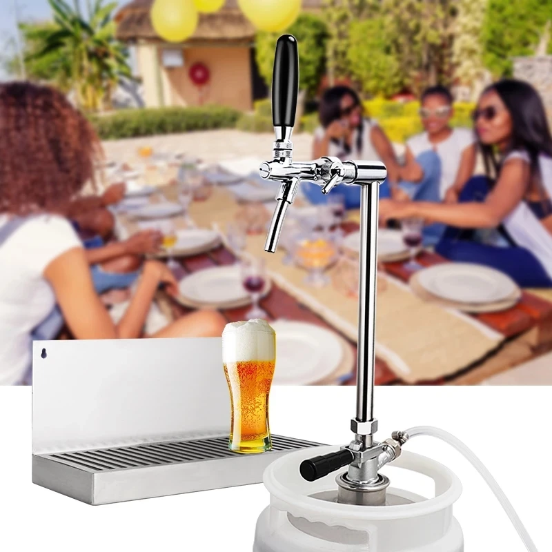 Simple Beer Column Dispenser Homebrew Tap Faucet Extension Pole G5/8'' Thread Draft Dispensering Tower Party Use | Дом и сад