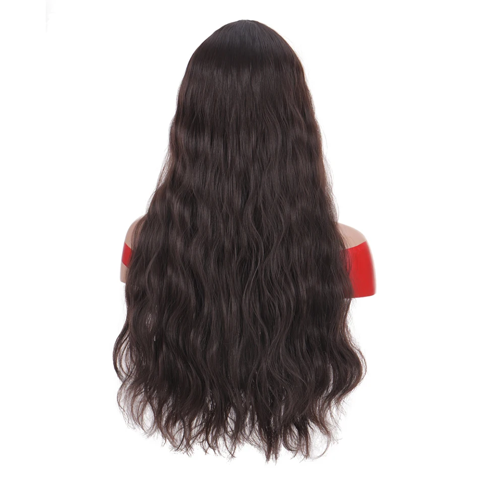 MANWEI wig Long Womens Wigs Ombre Orange Blonde Heat Resistant Part Side Synthetic Wavy for African American Women |