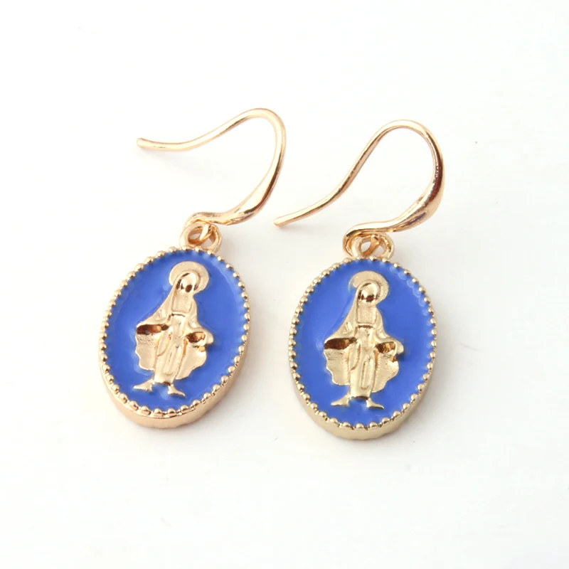 NeeFu WoFu падение серьга с Иисусом металлические серьги на крючках из нержавеющей