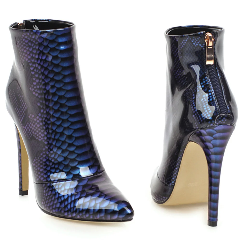 Sarairis High Quality Plus Size 33-46 INS Hot Shoes Woman Boots Female Super High Heels Zip Up Party Boots Women Shoes