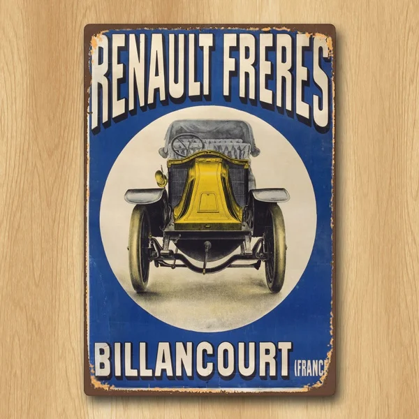 

1908 Renault Freses Billancourt Vintage Retro Metal Tin Sign Pin Up Metal Decor Metal Sign,Ideal Wall Decor for Home