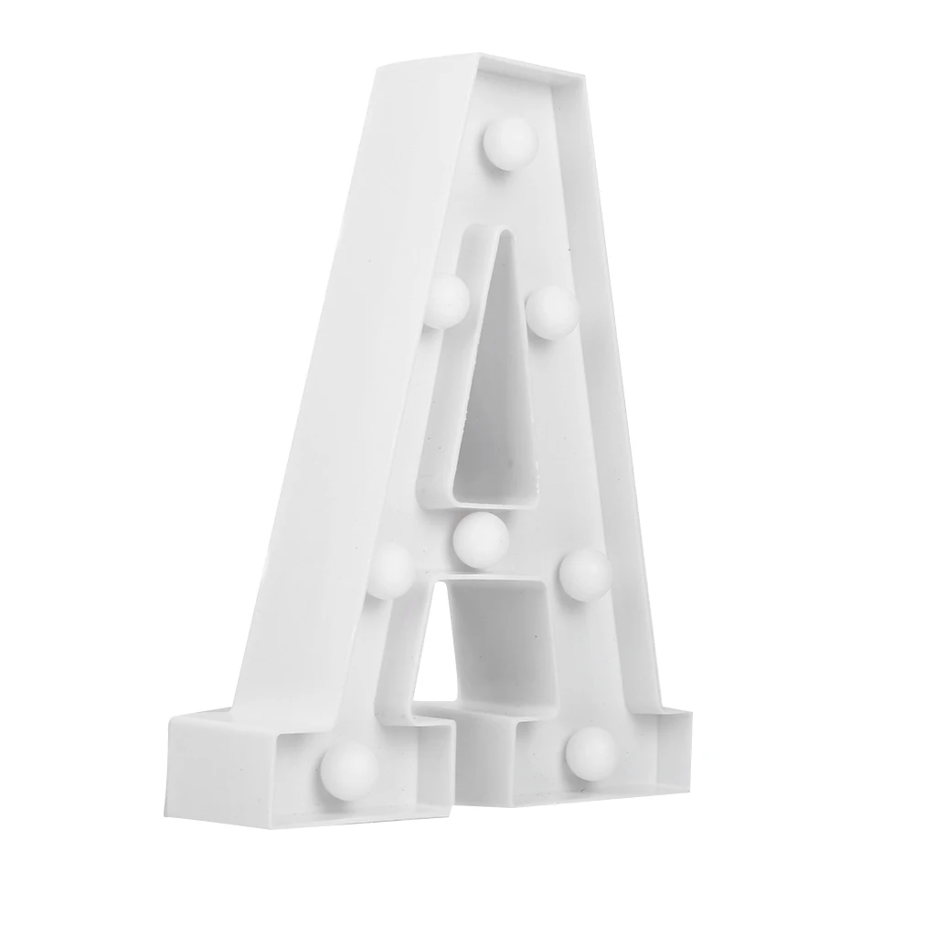 

LED Letter A-Z Light Romantic Wedding Standing Letter Lamp Lights Light Up White Plastic Valentine Love Girlfriend Gifts