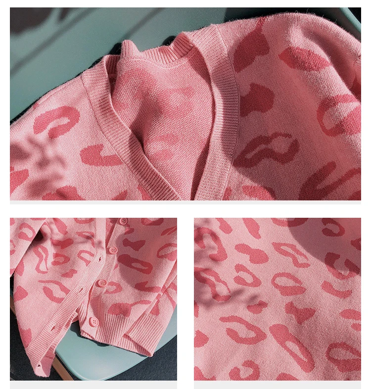 

2020 Autumn Parent-Child Outfit Lerpard Print Long Sleeve Cardigans Mother And Daughter Open Stitch Cardigans Clothes