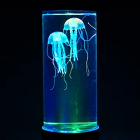 led jellyfish lava lamp colorful bedroom night light simulation jellyfish aquarium tank light for home office indoor decor