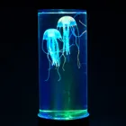 Светодиодный медузы лава лампа красочные Спальня ночной Светильник имитация медуз аквариум светильник для Офис внутренний Декор
