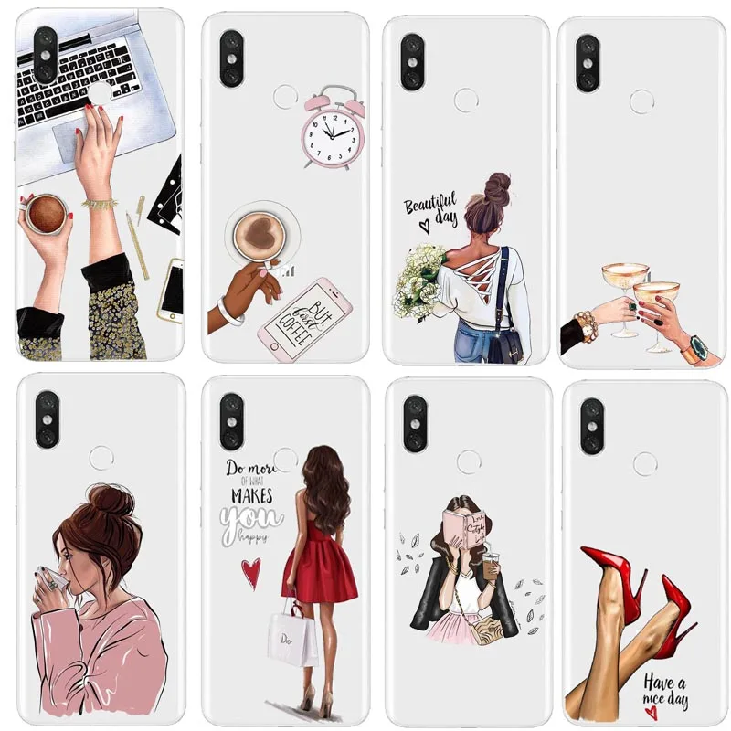 VOGUE Queen Princess Girl Woman boss coffee мягкий ТПУ чехол для телефона mi llet MI 5 6 PLUS Red rice NOTE Note-5 |