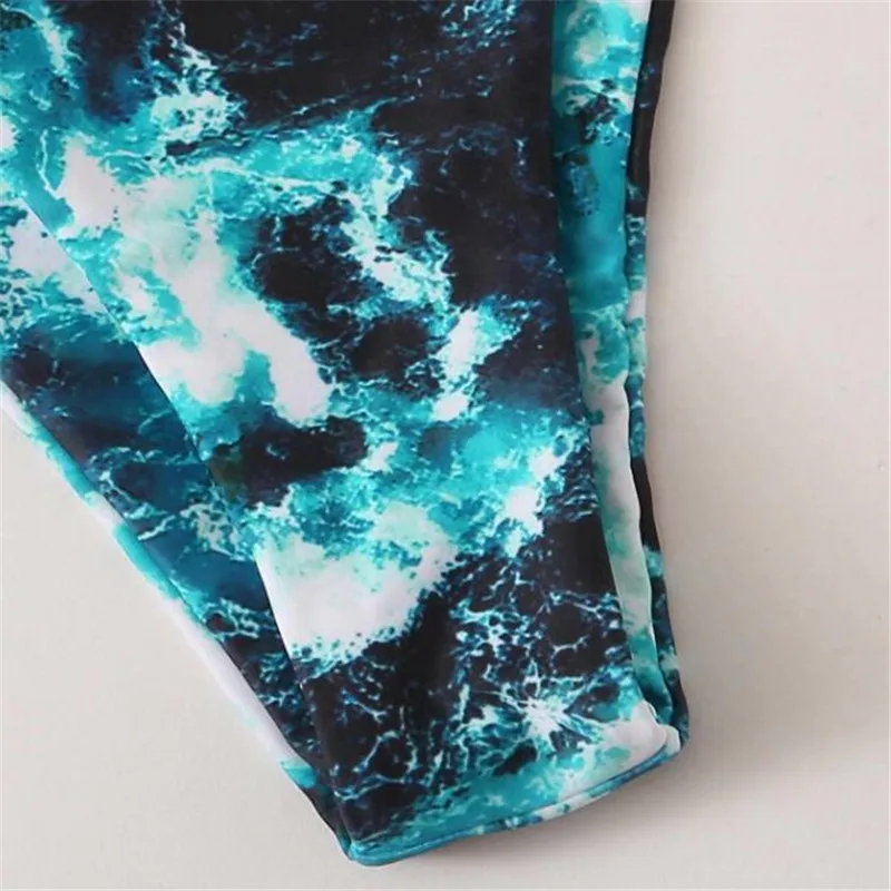 

Sexy Marble Print Bikini Set String Tie Swimsuit Women Padded Swimwear Female Swimming Suit Beach Wear Suit For Women Bathing