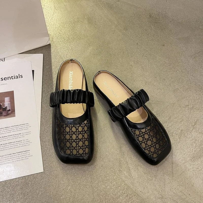 

Women's Shoes 2021 Summer The New Solid Color All-match Breathable Mesh Flatshoes Fashion Sandals Flat Heel Casual Shoes