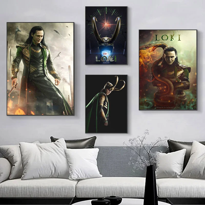 ТВ-серия Marvel Loki Картина на холсте Tom Hiddleston пропагандистские постеры и принты