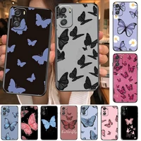 beautiful butterfly pattern phone case for xiaomi redmi 11 lite pro ultra 10 9 8 mix 4 fold 10t black cover silicone back prett