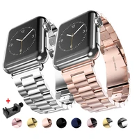 stainless steel band for apple watch series 6 se 5 4 3 42mm 38mm 40mm 44mm metal watchband bracelet strap for iwatch accessories