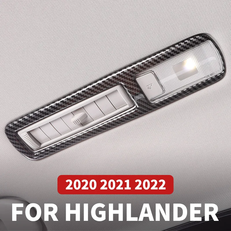 

Car Accessories For Toyota Highlander 2022 2021 2020 XU70 Refit ABS Carbon Fiber Roof Air-conditioning Vent Decorative Frame