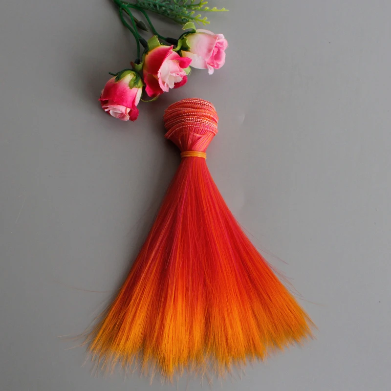 1 шт. 15*100 см высокотемпературное волокно модная Кукла с прямыми волосами черного