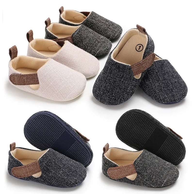 

0-1 Year Old Baby Shoes Infant Soft First Walkers Casual Silicone Non-slip Sole Baby Toddler Shoes Spring and Autumn Cotton
