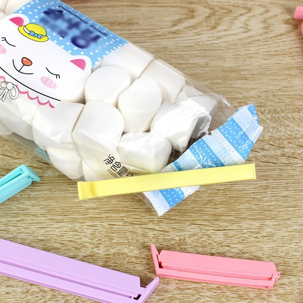 

12pcs Portable Sealing Bag Clips Kitchen Food Snack Storage Sealer Clamp Plastic Tool Kitchen Accessories