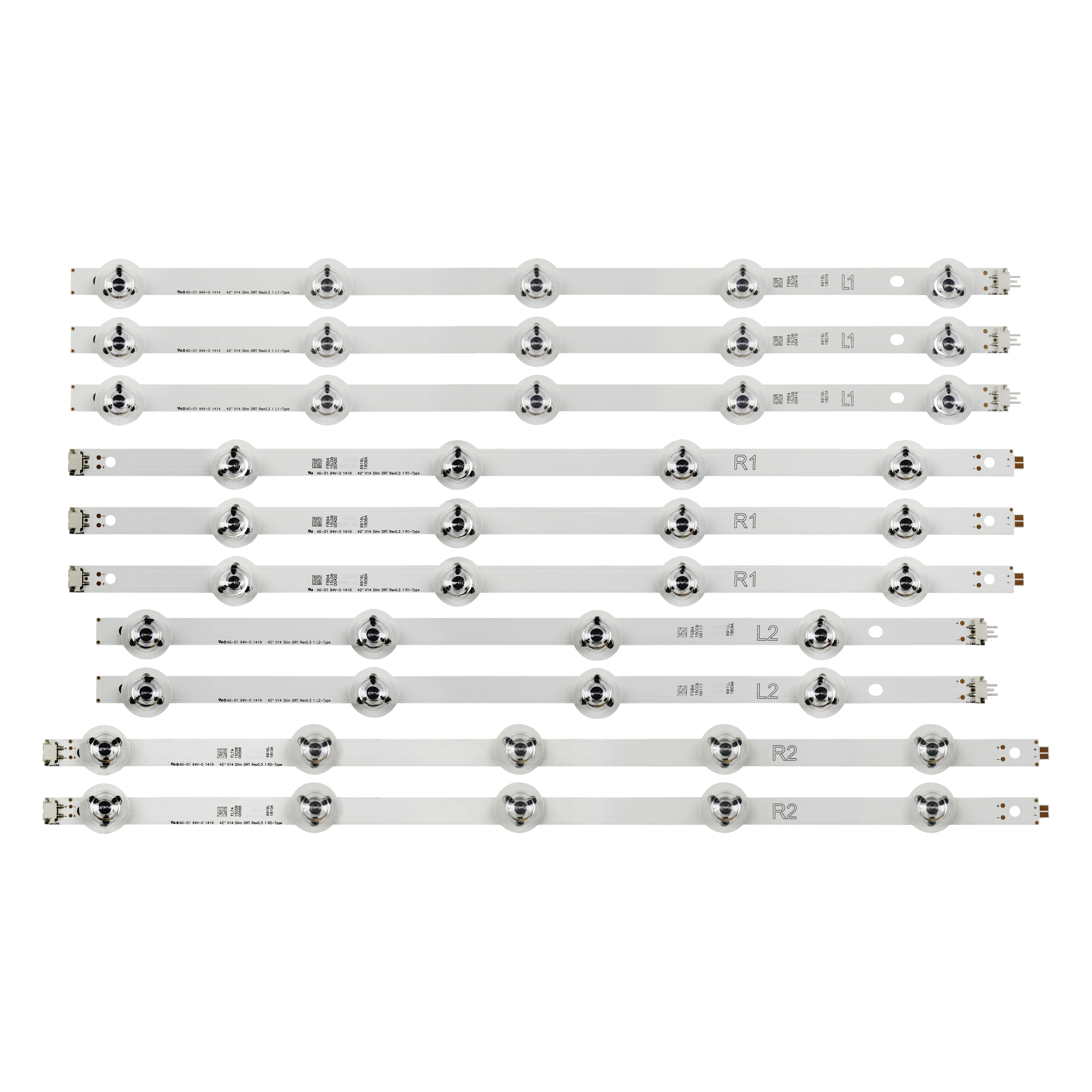 (Новый комплект) 10 шт. светодиодных лент для фотоаппарата Panasonic TX-42AS750E 6916L-1807A