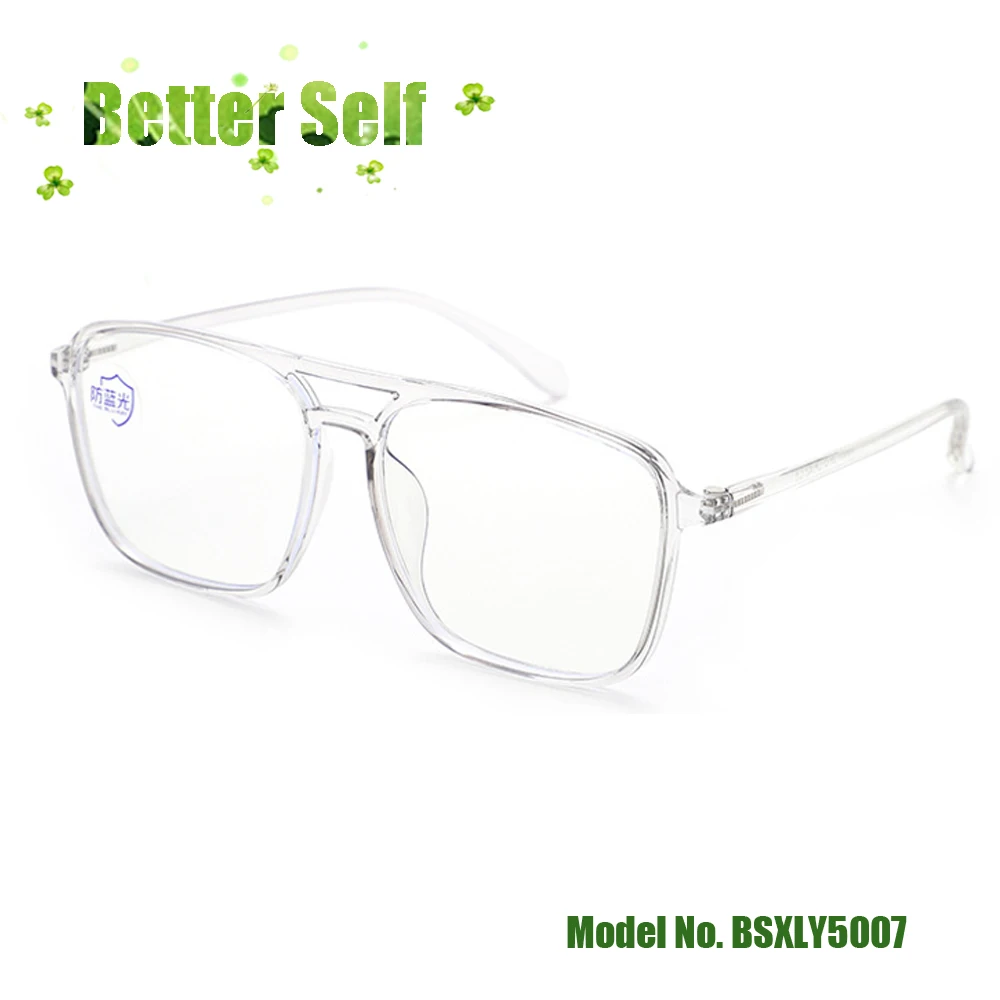 

Blue Light Blocking Eye Glasses TR90 Eyewear Vintage Square Eyeglasses Optical Frame Double Bridge Spectacles Women BSXL5007