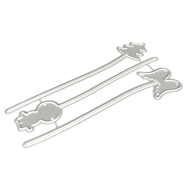 Елка и снеговик крылья металлические Вырубные штампы трафарет для скрапбукинга