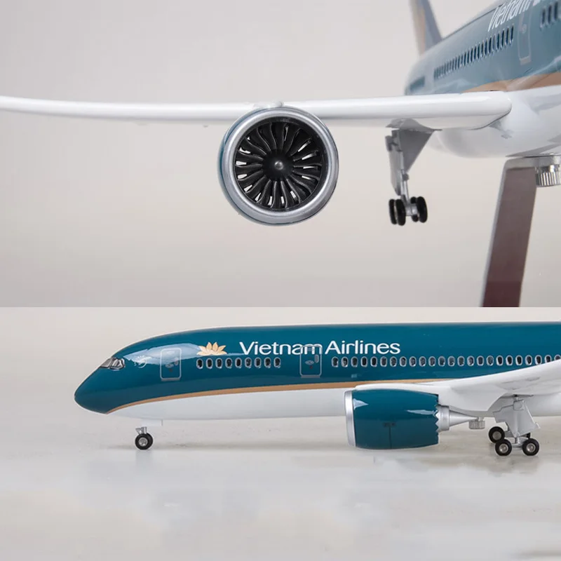 1/130 масштабный самолет Boeing B787 Dreamliner вьетнамских авиалиний модель с светодиодный
