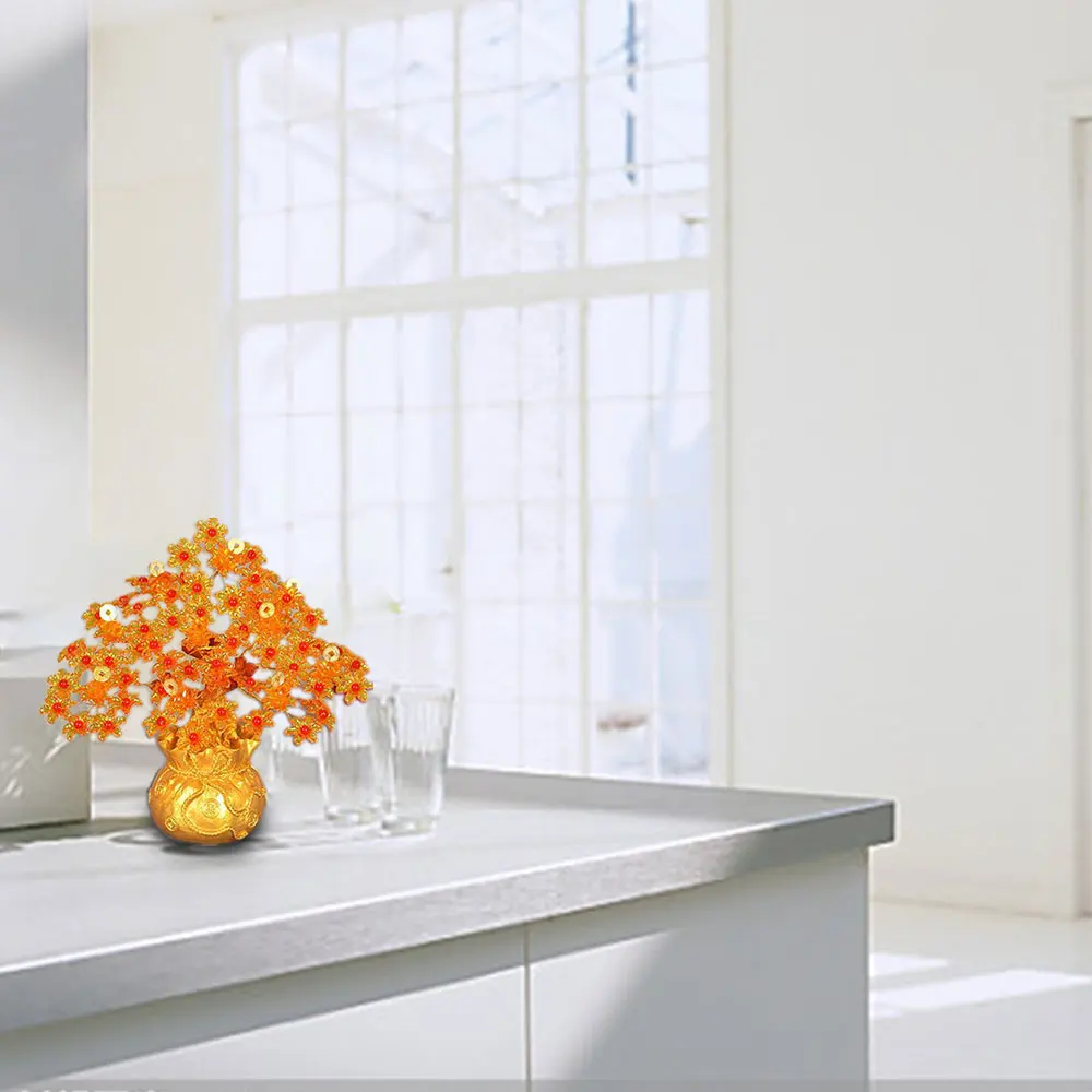 

Christmas Acrylic Handwork Beaded Tree DIY Lucky Tree Figurines Living Room Bedroom Decorations Wedding Ornament Gift Crafts