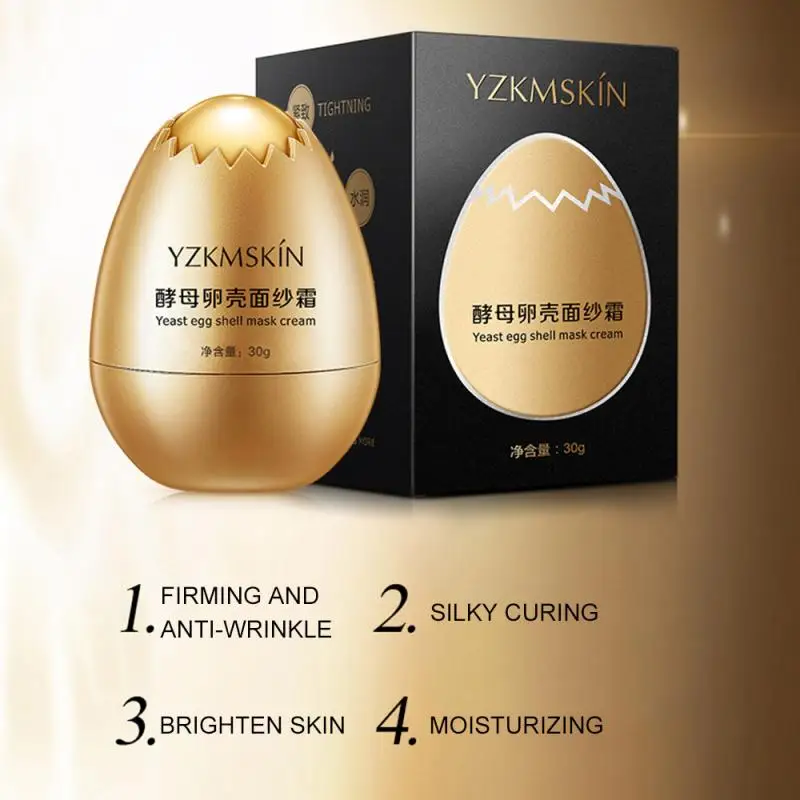 Яичная маска увлажняющий крем из яичной скорлупы одноразовый для сна |