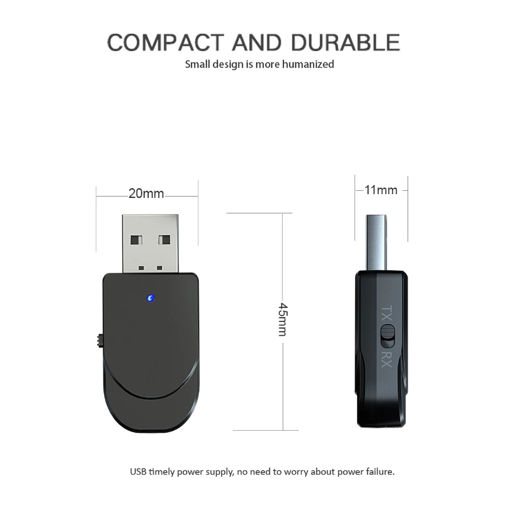 USB аудио беспроводной адаптер Bluetooth 5 0 приемник передатчик 3 в 1 Мини стерео AUX RCA мм