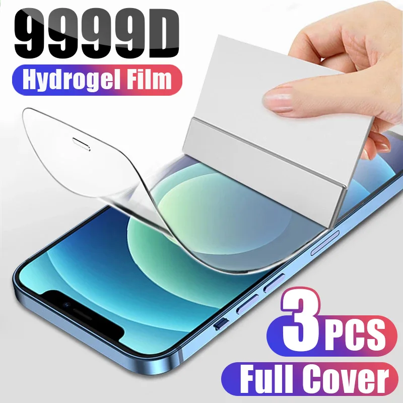 Гидрогелевая Защитная пленка для iPhone 12 11 Pro XS Max X XR Mini Защита экрана 7 6 8 6S Plus SE 2020 не