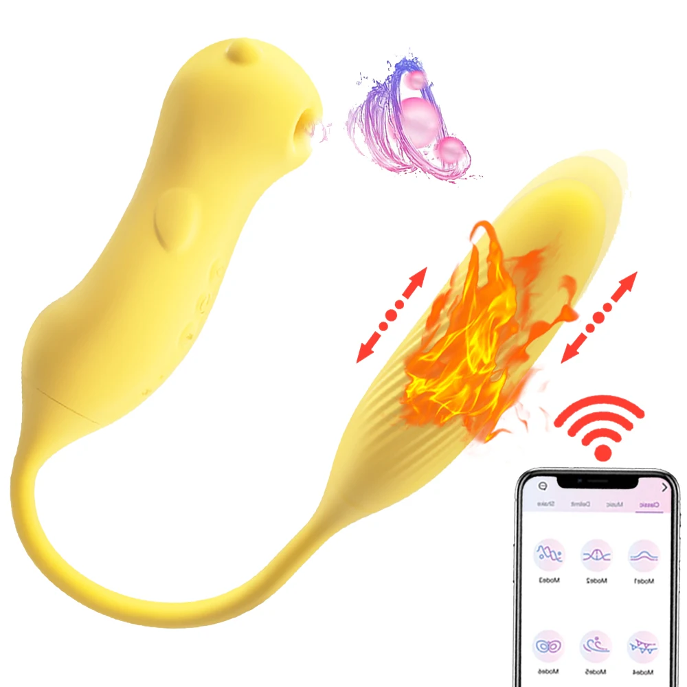 

APP Control Sucking Vibrator Female Clitoral Stimulator Sucker Impulse Vibration Dildo Sex Toys Goods for Adults