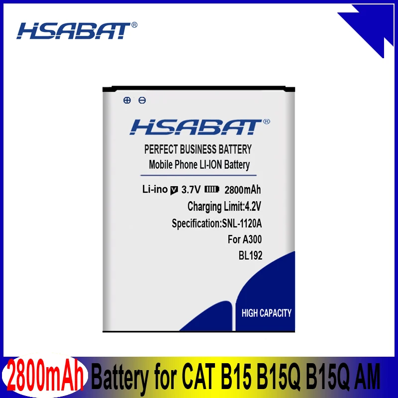 HSABAT 5050 ма-ч для Caterpillar CAT S60 S30 S40 S50 APP-12F-F57571-CGX-111 CUBA-BL00-S50-000 Батарея для собаки кошки B15 B15Q B15Q AM