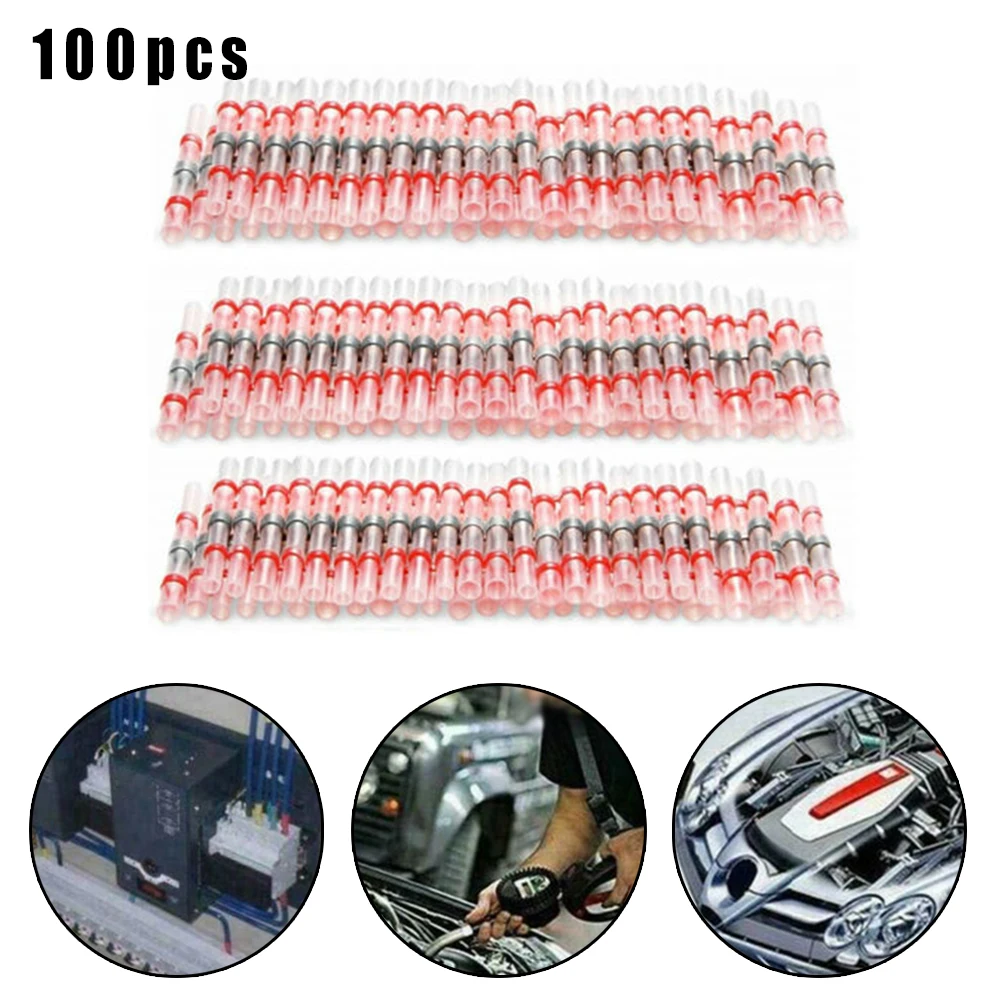 100 шт. водонепроницаемый красный припой уплотнение втулка термоусадочная
