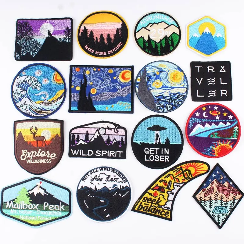 Патчи Prajna с вышивкой для путешествий патчи одежды утюгом нашивки на одежду в