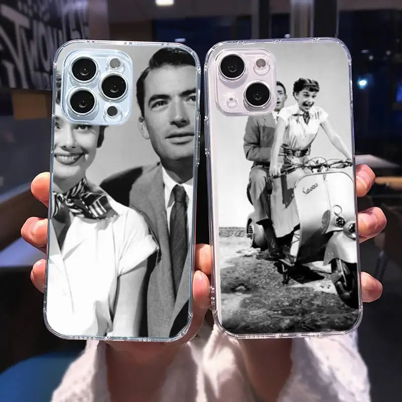 

Roman Holiday Movie Phone Case Transparent For iPhone 13 12 11 Mini Pro X XR XS Max 6 6s 7 8 Plus SE Cover Coque Funda Shell