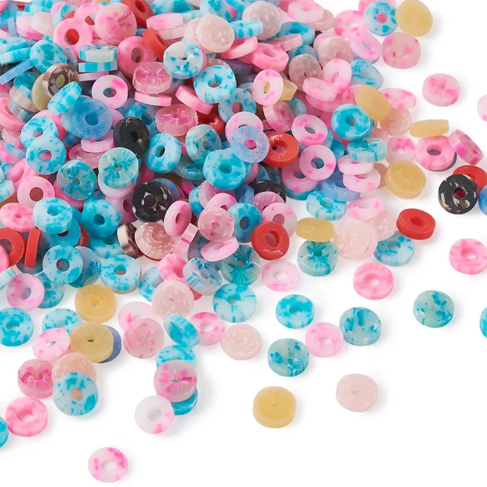 Бусины из полимерной глины ручной работы 20 г 5 мм плоские круглые бусины чипсы для
