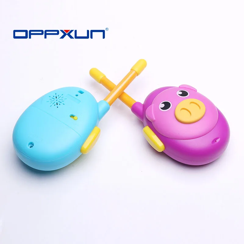2021 Hot Sale OPPXUN walkie talkie 2pcs children's Radio cartoon cute two color birthday Christmas gift toys birthday gift