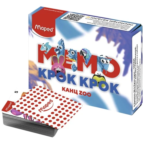 Карточная игра MAPED "Крок Крок" Канц Zoo 2020 50 карточек картонная коробка | Спорт и