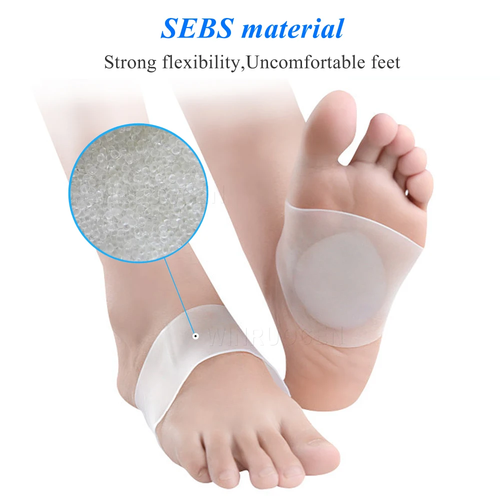 New Silicone Insole Flat Foot Arch Support Orthopedic O-Type Leg Valgus Correction Non Slip Women Men Insoles Feet Care | Обувь