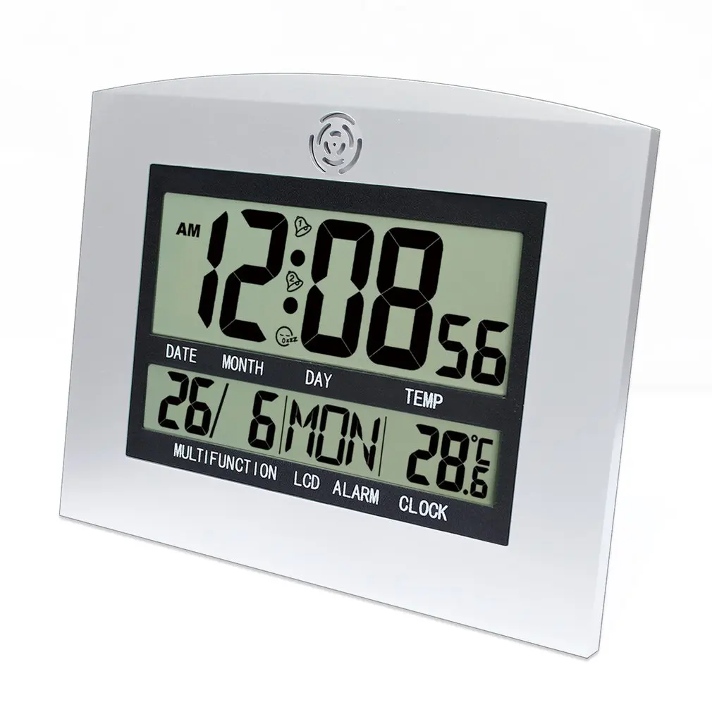 Цифровой настольный настенный будильник с термометром и календарем