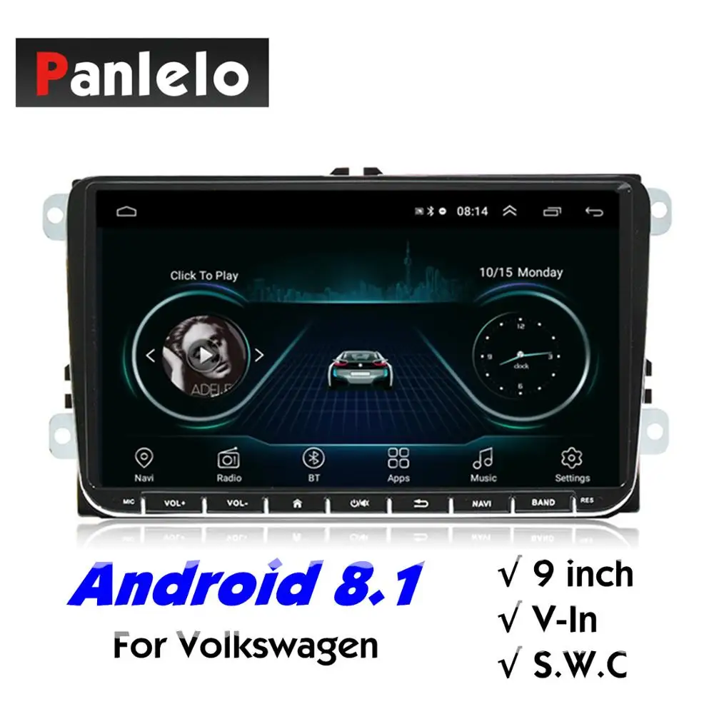 Panlelo Android 2Din автомобильный стерео для VW S5 GPS навигация головное устройство авто