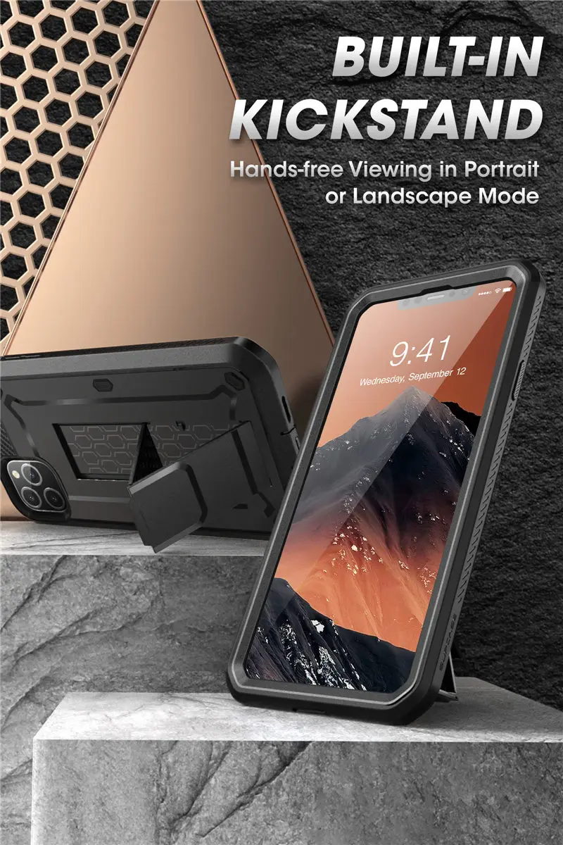 Для iPhone 11 Pro Max чехол 6,"() SUP чехол UB Pro цельная прочная кобура Чехол со встроенной защитной пленкой и подставкой