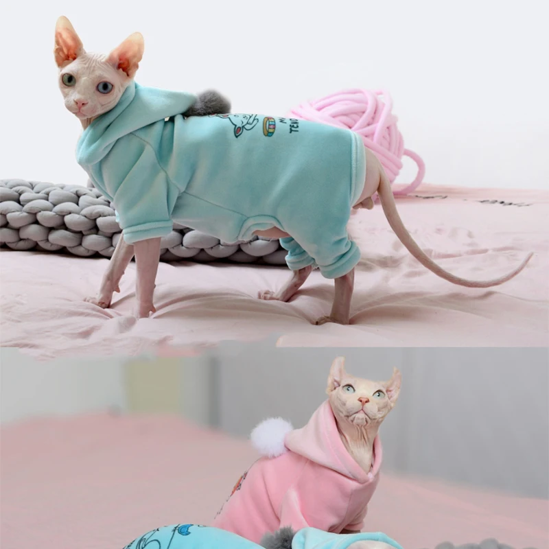 Зимняя одежда для собак Сфинкс Девен кошек без волос зимняя теплая домашних