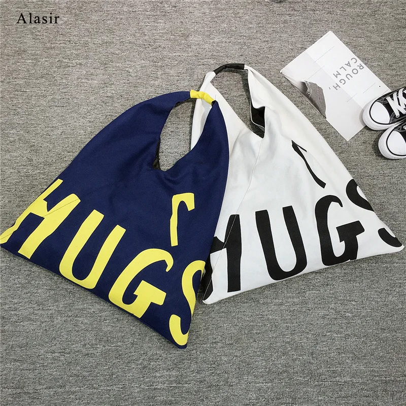 Особая Женская Холщовая Сумка Alasir с надписью сумка на плечо модный большой