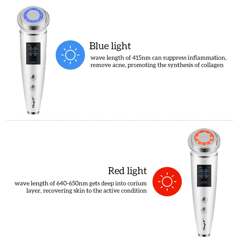 

Usb Rechargeable Photon Rejuvenation Skin Whitening Wrinkles Removal Lcd Display Face Lifting Anti Aging Beauty Care Device