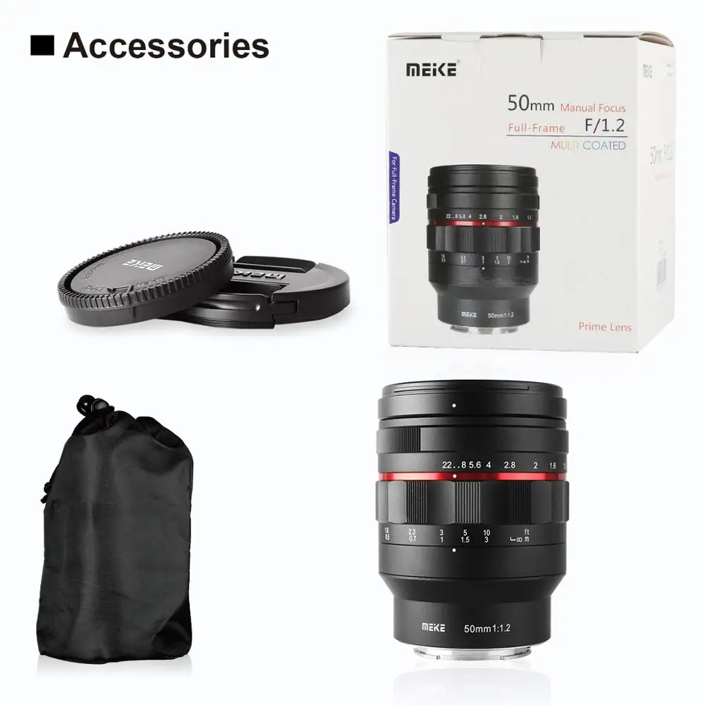 Объектив Meike 50 мм F1.2 с большой диафрагмой и ручной фокусировкой для Sigma Leica Panasonic L